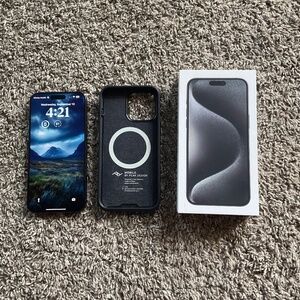 Apple iPhone 15 Pro Max 512GB Black Titanium Peak Design Case Box Unlocked